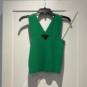 House of Harlow XS Kelly Green Knit Cropped Tank